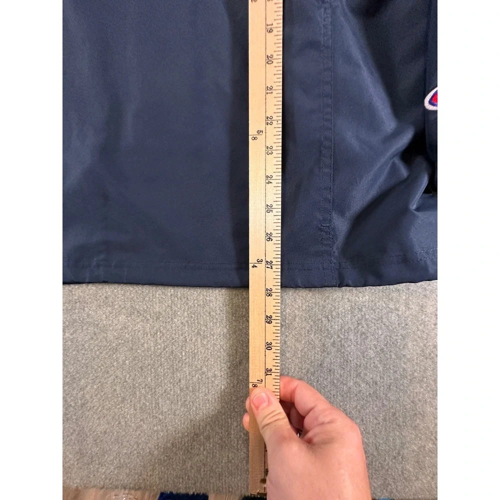 Champion Mens Packable Anorak Windbreaker Jacket Navy Blue Pullover Big C Logo